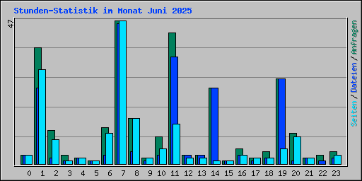 Stunden-Statistik im Monat Juni 2025