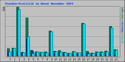 Stunden-Statistik im Monat November 2024