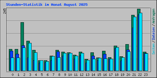 Stunden-Statistik im Monat August 2025