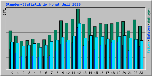 Stunden-Statistik im Monat Juli 2020
