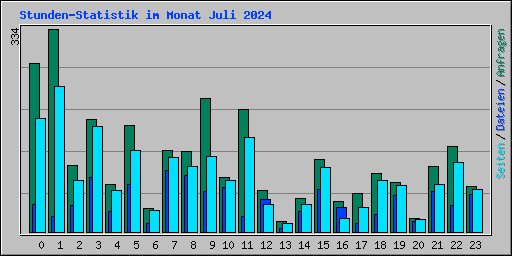 Stunden-Statistik im Monat Juli 2024