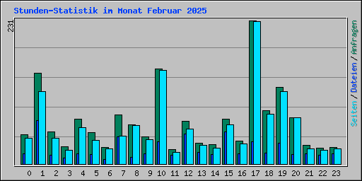 Stunden-Statistik im Monat Februar 2025