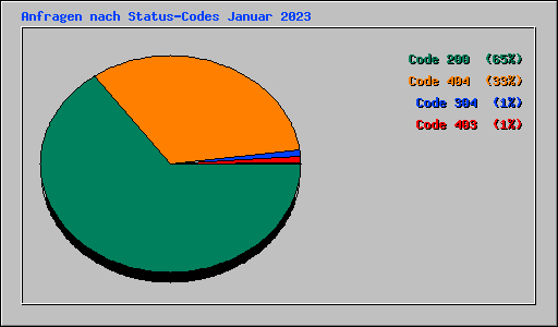 Anfragen nach Status-Codes Januar 2023
