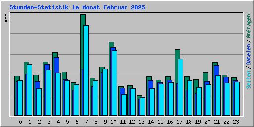 Stunden-Statistik im Monat Februar 2025