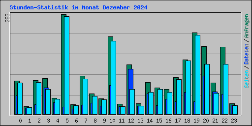 Stunden-Statistik im Monat Dezember 2024