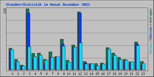 Stunden-Statistik im Monat Dezember 2021