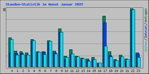 Stunden-Statistik im Monat Januar 2022