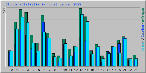 Stunden-Statistik im Monat Januar 2022