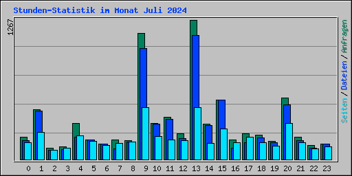 Stunden-Statistik im Monat Juli 2024