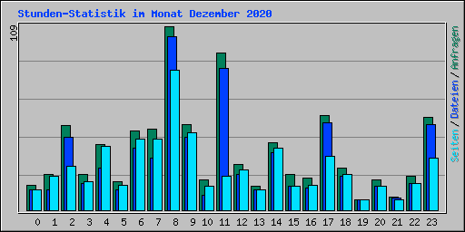 Stunden-Statistik im Monat Dezember 2020
