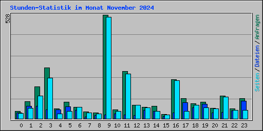Stunden-Statistik im Monat November 2024